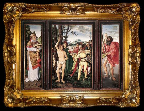 framed  Hans Baldung Grien St Sebastian Altarpiece, ta009-2